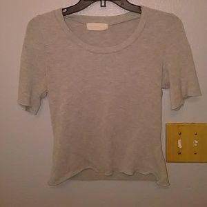 Gray crop top